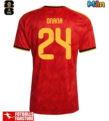 Belgien Amadou Onana #24 Hemmatröja VM 2026 Kortärmad